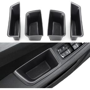 MARCHFA Car Door Tray Organizer Compatible for 2015-2022 2023 2024 Porsche Macan Accessories Interior Car Door Handle Insert Pocket Storage Box