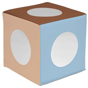 ECR4Kids SoftZone Mirror Cube, Sensory Toy, Earthtone