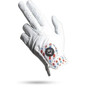 Pins & Aces - Rocket Pop Golf Glove Design - Premium AAA Cabretta Leather, Long-Lasting Durable Tour Glove for Men or Women - Premium Leather Golf Glove Left & Right Hand
