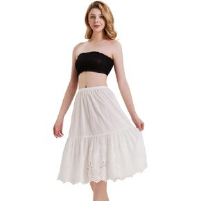 FGBFM skirt extender dress women slip dresses under lace cotton extenders enaguas de mujer para faldas