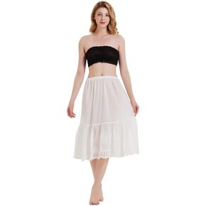 FGBFM skirt extender dress women slip dresses under lace cotton extenders enaguas de mujer para faldas