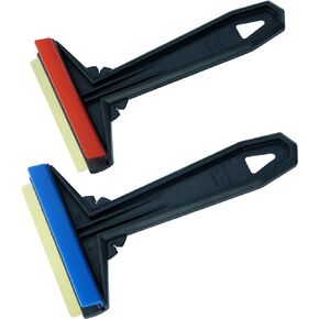 Ice Scraper Brass Blade Ice Scraper for Car 2 Pack Ice Scrapers for Car Windshield Frost Wipe Scraper Snow Scraper for Car Original Murska from Europe Winter Goods (2-Pack L&P A054 Black Gray)