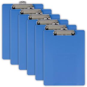 Officemate Recycled Letter Size Clipboard with Low Profile Clip, Black, 6 in Pack (83086)