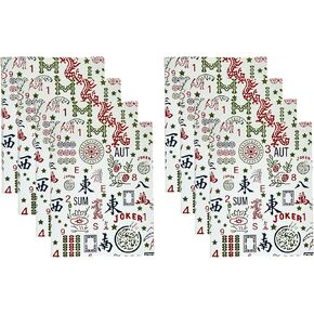 Mahjong Gift, Notecards Set of 8 with Envelopes Blank Inside Mah Jongg Greeting Card Thank you Friendship Birthday Party Invitation