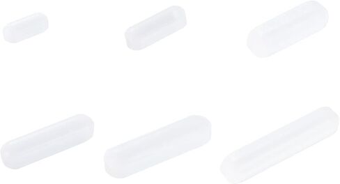 MECCANIXITY محرك مغناطيسي خلاط تحريك بار قضيب 10/15/20/25/30/35 مللي متر اسطوانة شكل PTFE طلاء المغناطيس الأبيض للمختبر 6 قطعة in Saudi Arabia