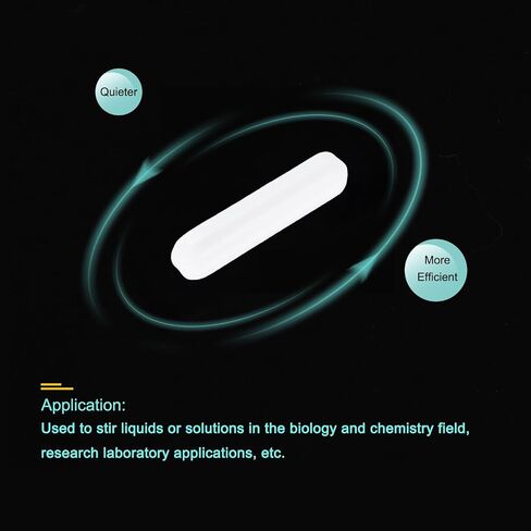 MECCANIXITY محرك مغناطيسي خلاط تحريك بار قضيب 10/15/20/25/30/35 مللي متر اسطوانة شكل PTFE طلاء المغناطيس الأبيض للمختبر 6 قطعة in Saudi Arabia