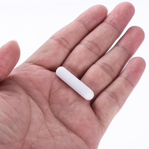 MECCANIXITY محرك مغناطيسي خلاط تحريك بار قضيب 10/15/20/25/30/35 مللي متر اسطوانة شكل PTFE طلاء المغناطيس الأبيض للمختبر 6 قطعة in Saudi Arabia