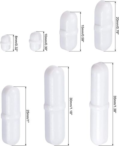 MECCANIXITY Magnetic Stirrer Mixer Stir Bar Rod with Ring Shape Coating Magnet White for Laboratory 7in1 Set in Saudi Arabia