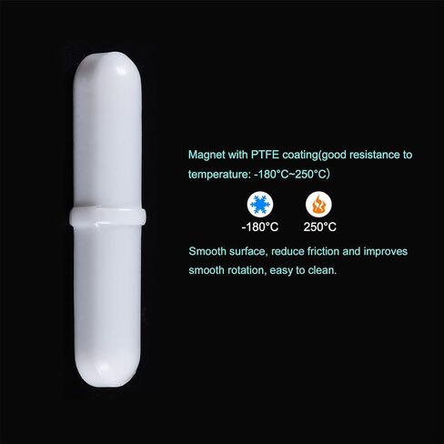 MECCANIXITY Magnetic Stirrer Mixer Stir Bar Rod with Ring Shape Coating Magnet White for Laboratory 7in1 Set in Saudi Arabia