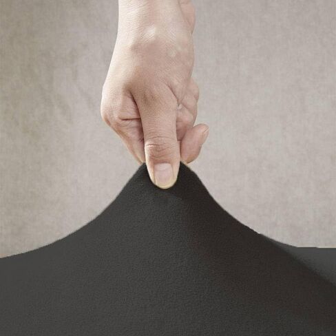 أغطية مقاعد KAYNO المستديرة، 1 غطاء مقعد مرن للغاية، وسادات مقعد قابلة للغسل، أغطية مقاعد كرسي ناعمة وسهلة التنظيف (S، أسود) in Kuwait