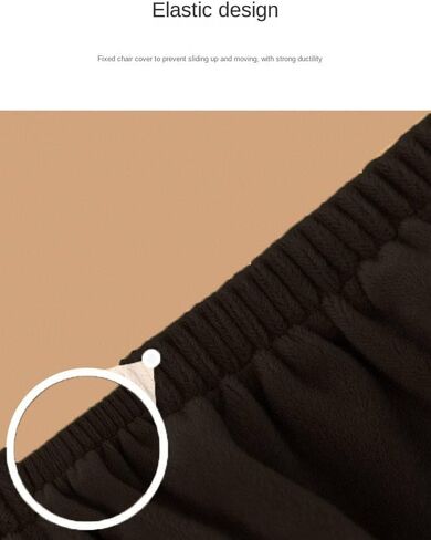 أغطية مقاعد KAYNO المستديرة، 1 غطاء مقعد مرن للغاية، وسادات مقعد قابلة للغسل، أغطية مقاعد كرسي ناعمة وسهلة التنظيف (S، أسود) in Kuwait