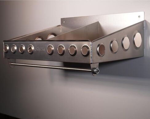 Trailer Trash Helmet Storage Rack, Holds 2 Helmets (Aluminum) Silver, Length 22 1/2 x 16 1/2 x 8 1/2 Height in Saudi Arabia