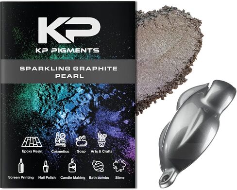 مسحوق ميكا ناعم نقي 100% من KP Pigments - الفنون والحرف اليدوية متعددة الأغراض المصبوغة بشكل طبيعي، والصبغ، وصناعة الصابون، ومستحضرات التجميل، وراتنجات الإيبوكسي، والطلاء، والمزيد! 25 جرام in Kuwait