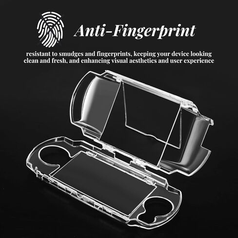 TNP Clear Hard Case for PSP 1000 - Protective Transparent Hard Case for Sony PSP 1000, Full Cover Crystal Clear Hard Case for PSP 1000 Console, Snap-in Protector Cover Case with Clear Display in Saudi Arabia