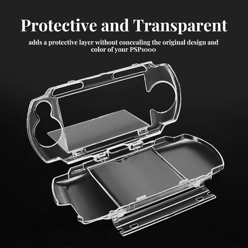 TNP Clear Hard Case for PSP 1000 - Protective Transparent Hard Case for Sony PSP 1000, Full Cover Crystal Clear Hard Case for PSP 1000 Console, Snap-in Protector Cover Case with Clear Display in Saudi Arabia