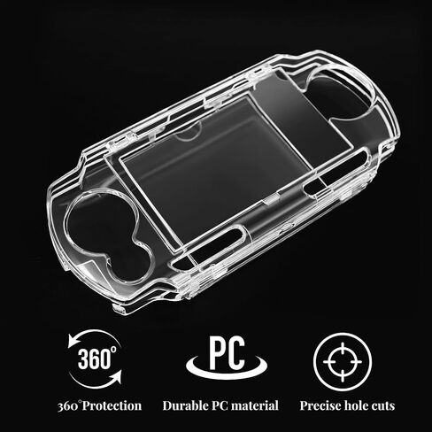TNP Clear Hard Case for PSP 1000 - Protective Transparent Hard Case for Sony PSP 1000, Full Cover Crystal Clear Hard Case for PSP 1000 Console, Snap-in Protector Cover Case with Clear Display in Saudi Arabia