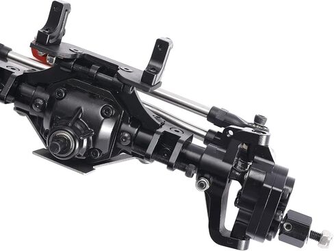 ZXYRC Aluminum Front & Rear Portal Axle Complete Axles for Axial SCX10 II 90046 90047 1/10 RC Crawler Upgrades (Black) in Saudi Arabia
