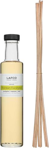 LAFCO New York Reed Diffuser Refill, Amber Black Vanilla - 8.4 oz - Up to 4-Month Fragrance Life - Includes Natural Wood Reeds - Free of Dyes & Propellants - Made in The USA in Saudi Arabia