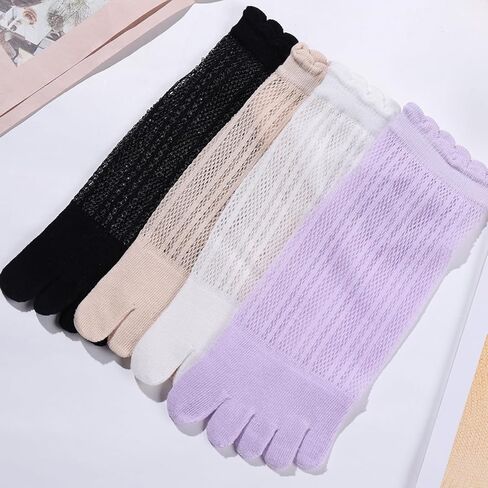 جوارب Meaiguo Toe Socks No Show قطن منخفضة القطع بخمسة أصابع رياضية للنساء in Kuwait