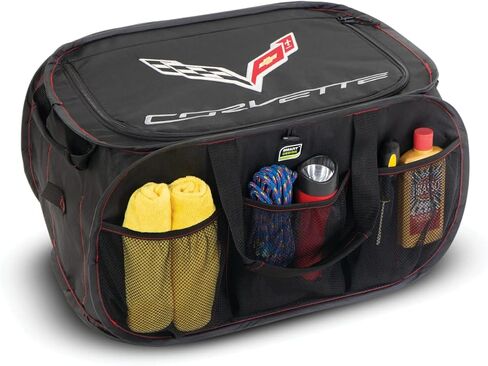 C7 Corvette Pop Up Trunk Organizer - Black - Trunk Organization Caddy with Embroidered Logo 2014-2019 Corvettes in Saudi Arabia