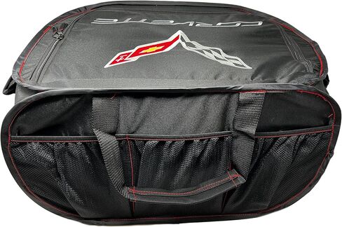C7 Corvette Pop Up Trunk Organizer - Black - Trunk Organization Caddy with Embroidered Logo 2014-2019 Corvettes in Saudi Arabia