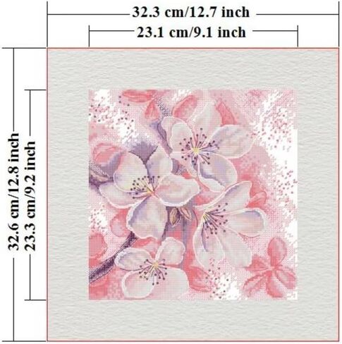 CROSSDECOR Stamped Cross Stitch Kits for Beginners- Full Set of Poppy Charm Embroidery for Adults,11 CT 3 Strands DIY Patterns Counted Arts Craft 9.5×18.5 inch in Kuwait