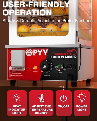 PYY Bun Steamer Electric Food Display - Automatic Temperature Control 5 Layers Display Stainless Steel Commercial Bun Steamer For Kiosk, 1200W/110V in Saudi Arabia