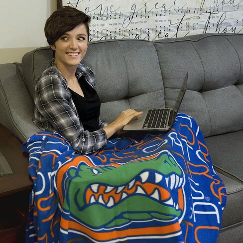 Logo Brands Officially Licensed NCAA Unisex Classic Fleece Blanket, One Size, Team Color in Saudi Arabia