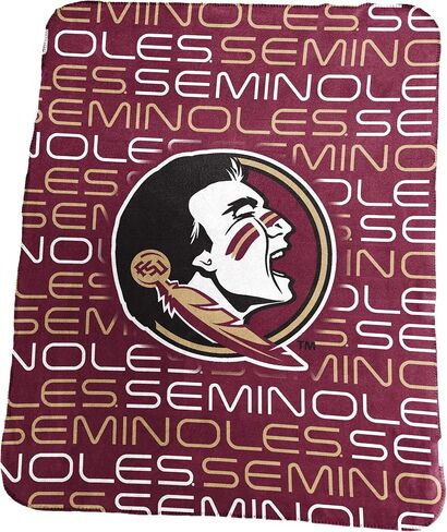 Logo Brands Officially Licensed NCAA Unisex Classic Fleece Blanket, One Size, Team Color in Saudi Arabia