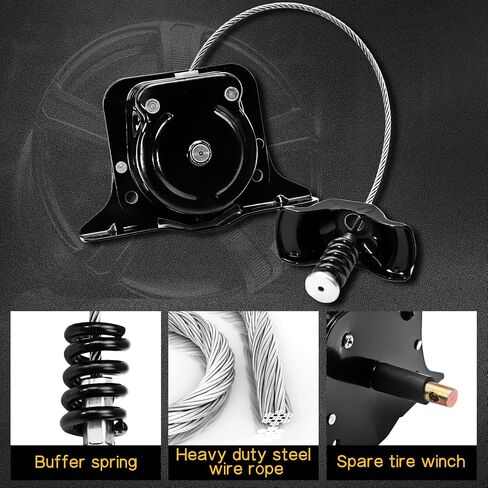 Fexhull 924-501 Spare Tire Hoist Assembly Carrier Fit for Chevrolet S10 1994-2004 | Fit for GMC Sonoma 4WD 1994-2004 | Replace # 15740950 in Saudi Arabia