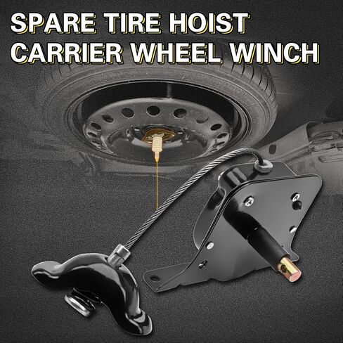 Fexhull 924-501 Spare Tire Hoist Assembly Carrier Fit for Chevrolet S10 1994-2004 | Fit for GMC Sonoma 4WD 1994-2004 | Replace # 15740950 in Saudi Arabia