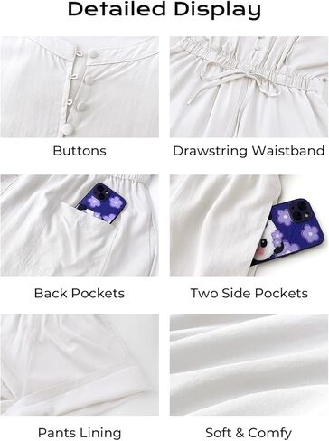 ثوب فضفاض من MIHOLL للنساء 2024 جمبسوت صيفي كاجوال بأكمام قصيرة وأزرار لأعلى ملابس للإجازات مع جيوب in Kuwait