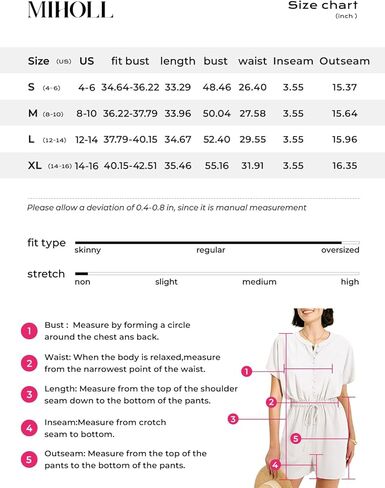 ثوب فضفاض من MIHOLL للنساء 2024 جمبسوت صيفي كاجوال بأكمام قصيرة وأزرار لأعلى ملابس للإجازات مع جيوب in Kuwait