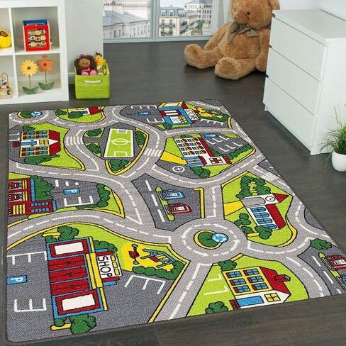 سجادة Mybecca Kids Rug Kids City Life # 4 سجادة منطقة حروف أبجدية تعليمية وأرقام 5' X 7' سجادة منطقة للأطفال - ظهر جل مانع للانزلاق (59 بوصة × 82 بوصة) in Kuwait