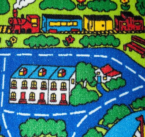 سجادة Mybecca Kids Rug Kids City Life # 4 سجادة منطقة حروف أبجدية تعليمية وأرقام 5' X 7' سجادة منطقة للأطفال - ظهر جل مانع للانزلاق (59 بوصة × 82 بوصة) in Kuwait