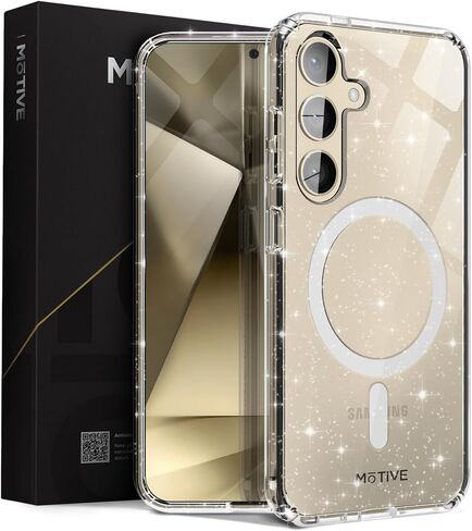 الدافع مصمم لجراب Samsung Galaxy s24 Plus، جراب شفاف مغناطيسي متوافق مع MagSafe، غطاء نحيف، تم اختباره ضد السقوط، جراب s24 Plus مقاوم للصدمات 6.6 بوصة | شفاف لامع in Kuwait