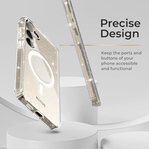 الدافع مصمم لجراب Samsung Galaxy s24 Plus، جراب شفاف مغناطيسي متوافق مع MagSafe، غطاء نحيف، تم اختباره ضد السقوط، جراب s24 Plus مقاوم للصدمات 6.6 بوصة | شفاف لامع in Kuwait
