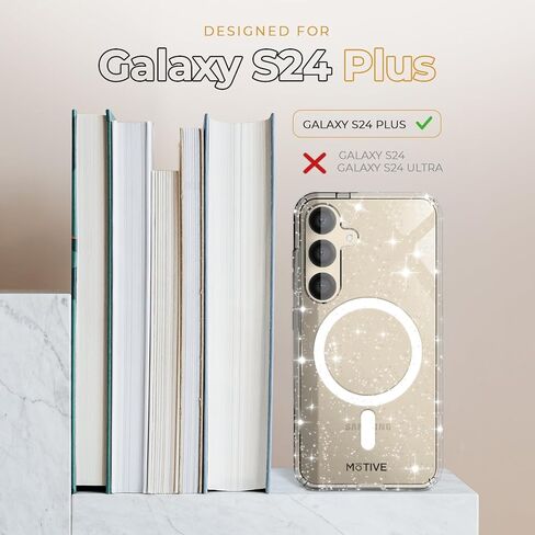 الدافع مصمم لجراب Samsung Galaxy s24 Plus، جراب شفاف مغناطيسي متوافق مع MagSafe، غطاء نحيف، تم اختباره ضد السقوط، جراب s24 Plus مقاوم للصدمات 6.6 بوصة | شفاف لامع in Kuwait