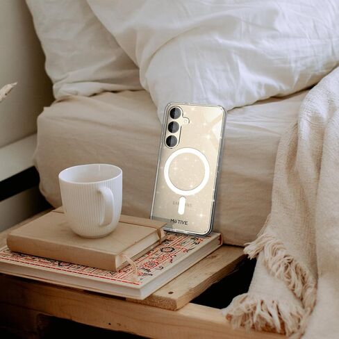 الدافع مصمم لجراب Samsung Galaxy s24 Plus، جراب شفاف مغناطيسي متوافق مع MagSafe، غطاء نحيف، تم اختباره ضد السقوط، جراب s24 Plus مقاوم للصدمات 6.6 بوصة | شفاف لامع in Kuwait