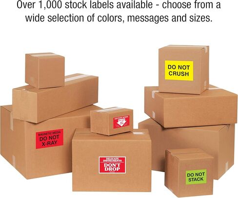 Aviditi Tape Logic 3" x 5", "Do Not Break Shrink Wrap" Fluorescent Yellow Warning Sticker, For Shipping, Handling, Packing, and Moving (1 Roll of 500 Labels) in Saudi Arabia