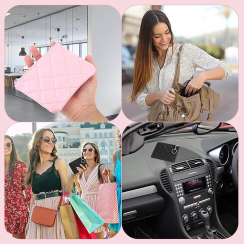 simarro Small Coin Purse for Women, Rhombus Embroidery PU Zipper Coin Purse Portable Change Wallet Short Ladies Coin Purse with Keychain Zipper Coin Pocket For Girl Women Ladies(Pink) in Saudi Arabia