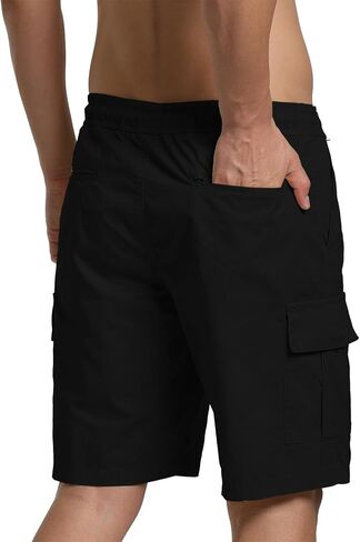 Bellnorth Men's Cargo Shorts Casual Elastic Waist Big and Tall Fit Outdoor Work Shorts in Saudi Arabia