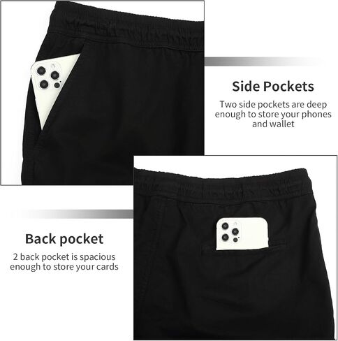 Bellnorth Men's Cargo Shorts Casual Elastic Waist Big and Tall Fit Outdoor Work Shorts in Saudi Arabia