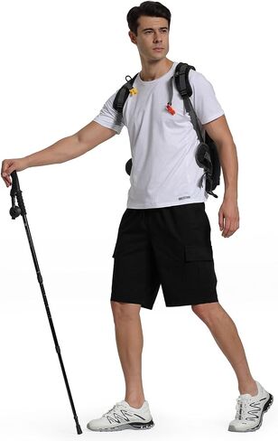 Bellnorth Men's Cargo Shorts Casual Elastic Waist Big and Tall Fit Outdoor Work Shorts in Saudi Arabia