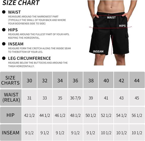 Bellnorth Men's Cargo Shorts Casual Elastic Waist Big and Tall Fit Outdoor Work Shorts in Saudi Arabia