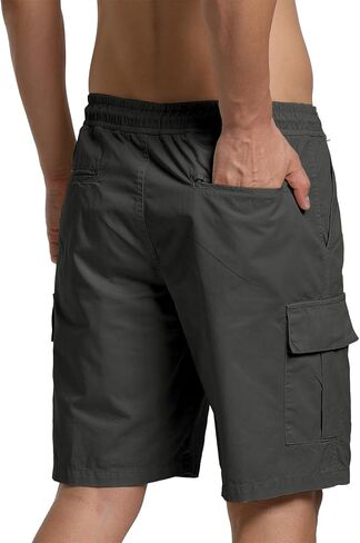 Bellnorth Men's Cargo Shorts Casual Elastic Waist Big and Tall Fit Outdoor Work Shorts in Saudi Arabia