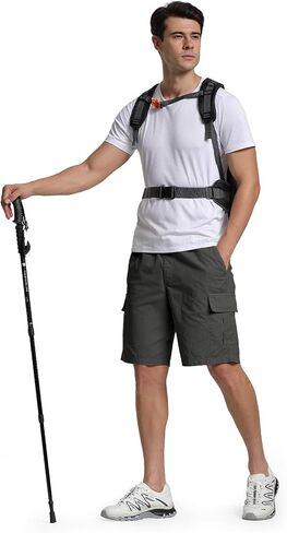 Bellnorth Men's Cargo Shorts Casual Elastic Waist Big and Tall Fit Outdoor Work Shorts in Saudi Arabia
