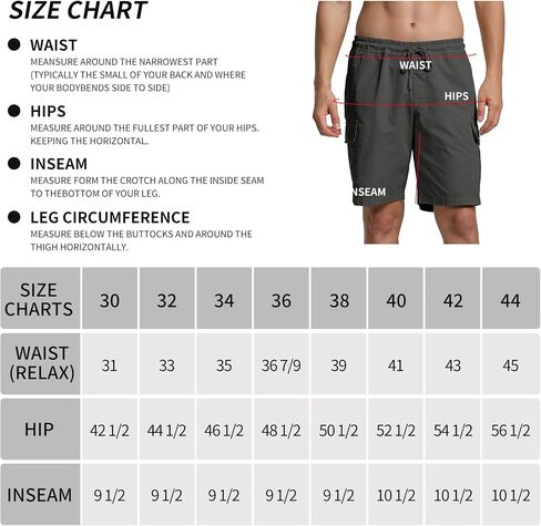 Bellnorth Men's Cargo Shorts Casual Elastic Waist Big and Tall Fit Outdoor Work Shorts in Saudi Arabia