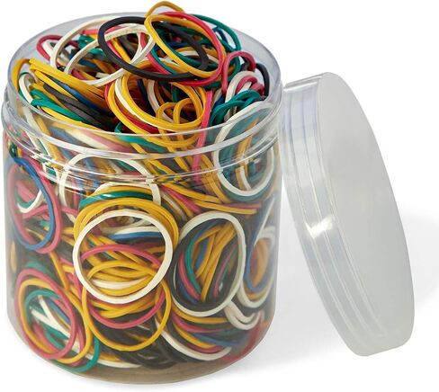AMUU rubber bands 800 Pcs 2.5cm 1" Small Rubber Bands 6 colors Assorted Mixed Rainbow Colorful Rubber Bands for Office School Home Strong Elastic Band Loop Office Supplies in Saudi Arabia