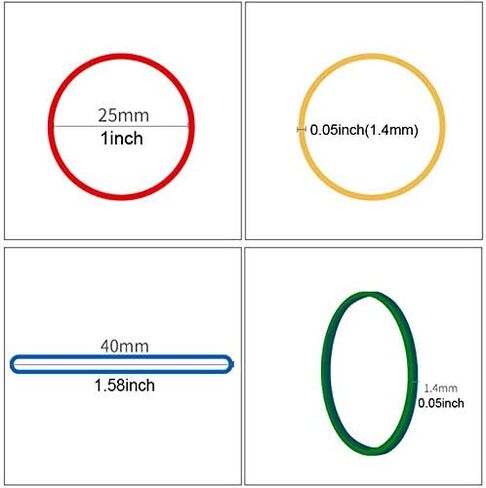 AMUU rubber bands 800 Pcs 2.5cm 1" Small Rubber Bands 6 colors Assorted Mixed Rainbow Colorful Rubber Bands for Office School Home Strong Elastic Band Loop Office Supplies in Saudi Arabia